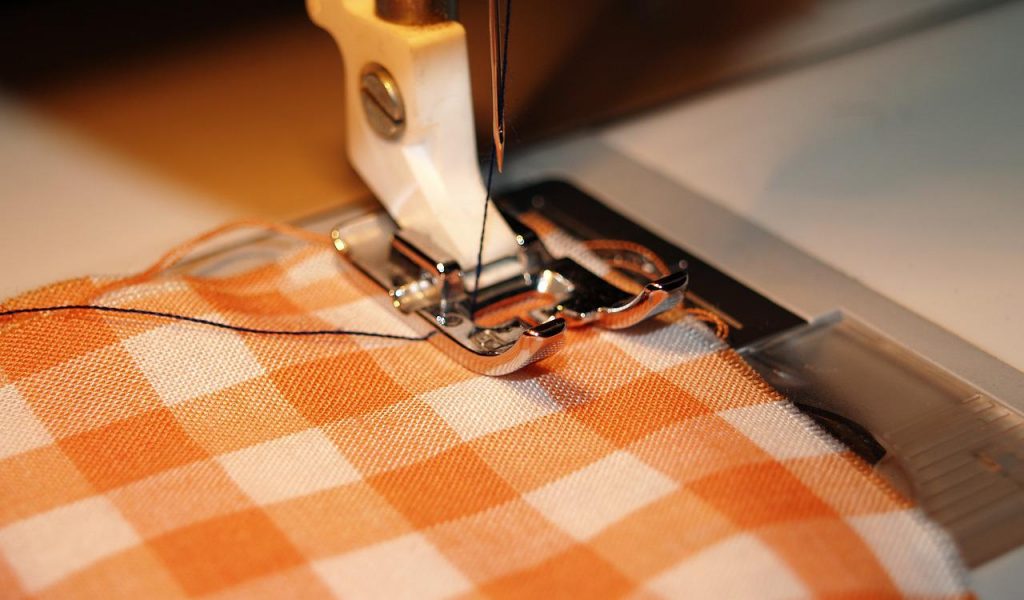 sewing, sewing machine, material